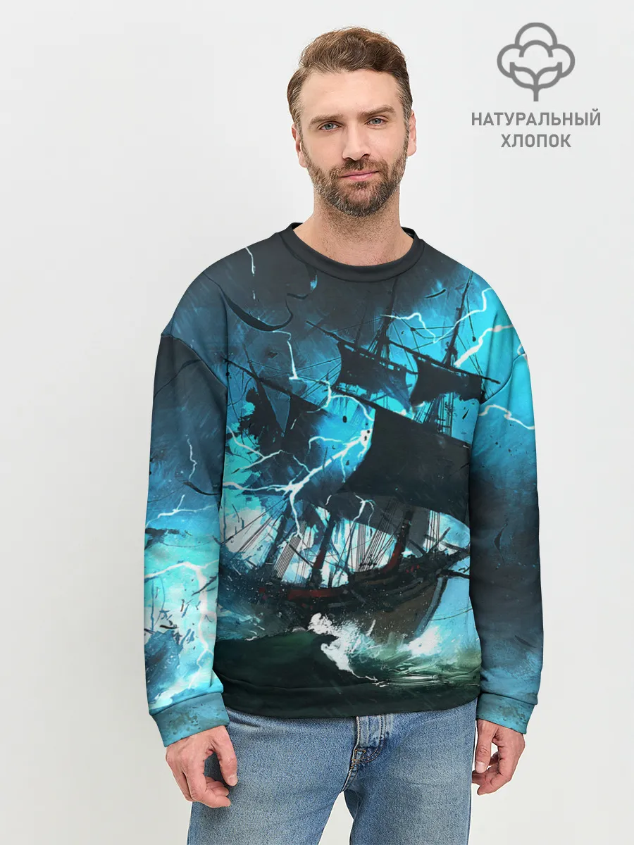 Мужской свитшот базовый / Летучий голландец
