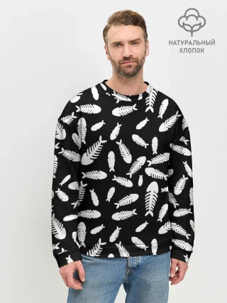 Мужской свитшот базовый / Скелеты рыб