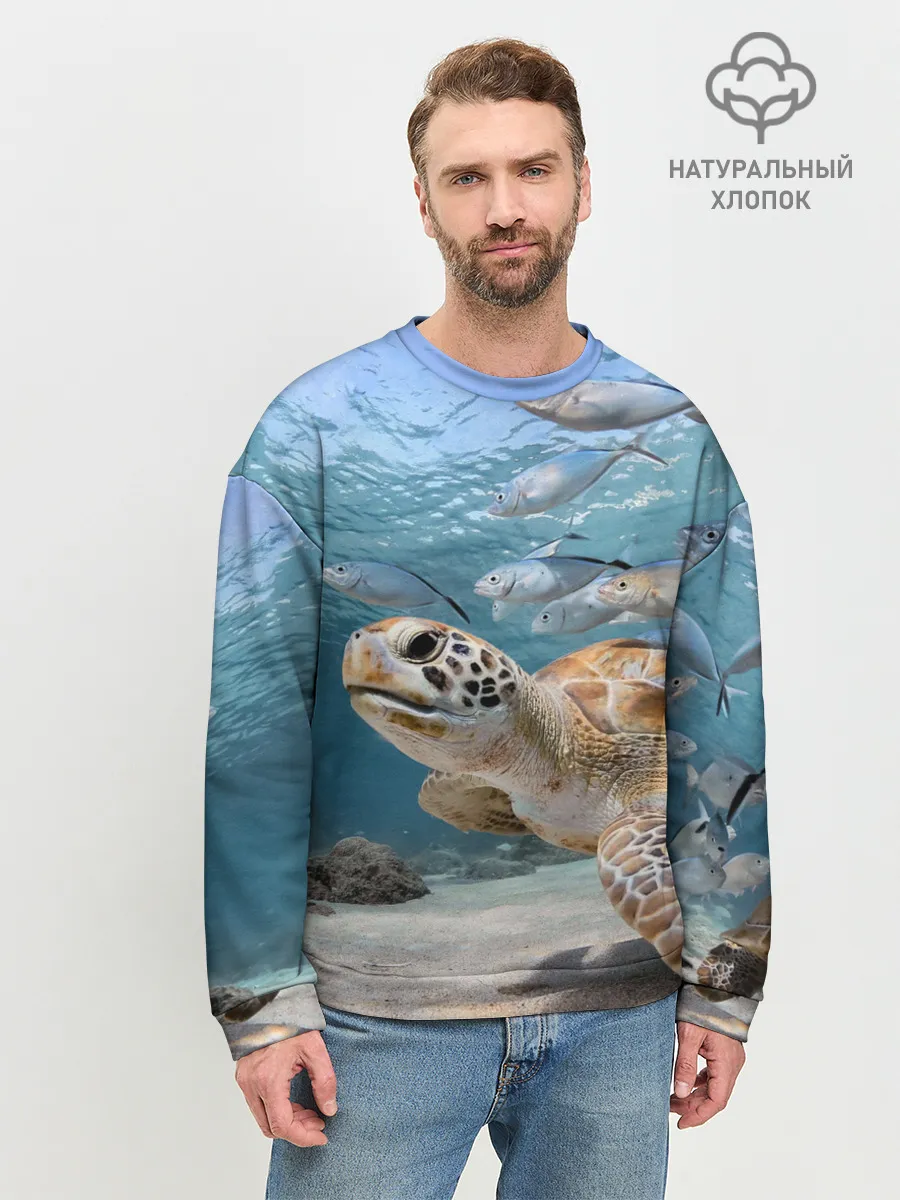Мужской свитшот базовый / Морская черепаха