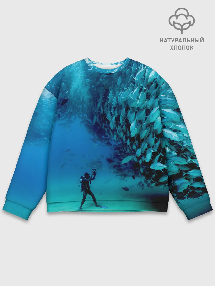Мужской свитшот базовый / Фото дайвинг