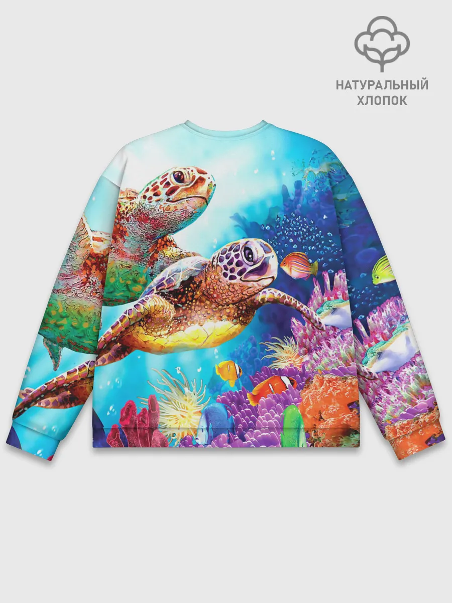 Мужской свитшот базовый / Морские черепахи