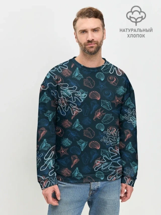 Мужской свитшот базовый / Ракушки