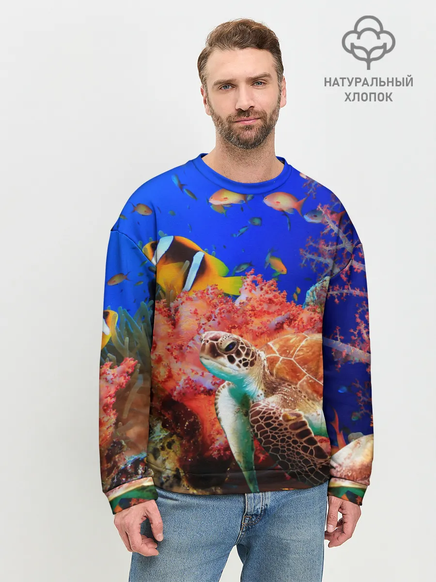 Мужской свитшот базовый / Морская черепаха