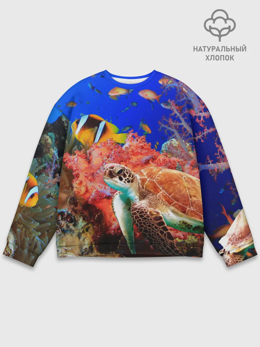Мужской свитшот базовый / Морская черепаха