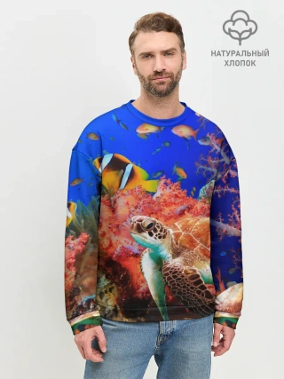 Мужской свитшот базовый / Морская черепаха