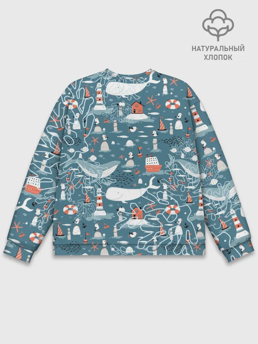 Мужской свитшот базовый / Море и его жители