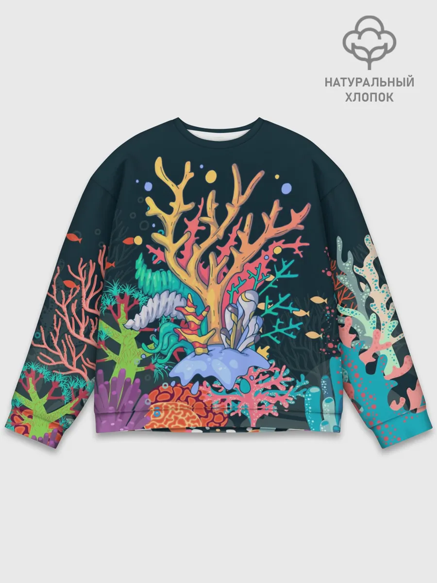 Мужской свитшот базовый / Морской пейзаж