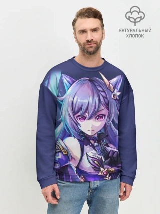 Мужской свитшот базовый / Keqing - Genshin Impact