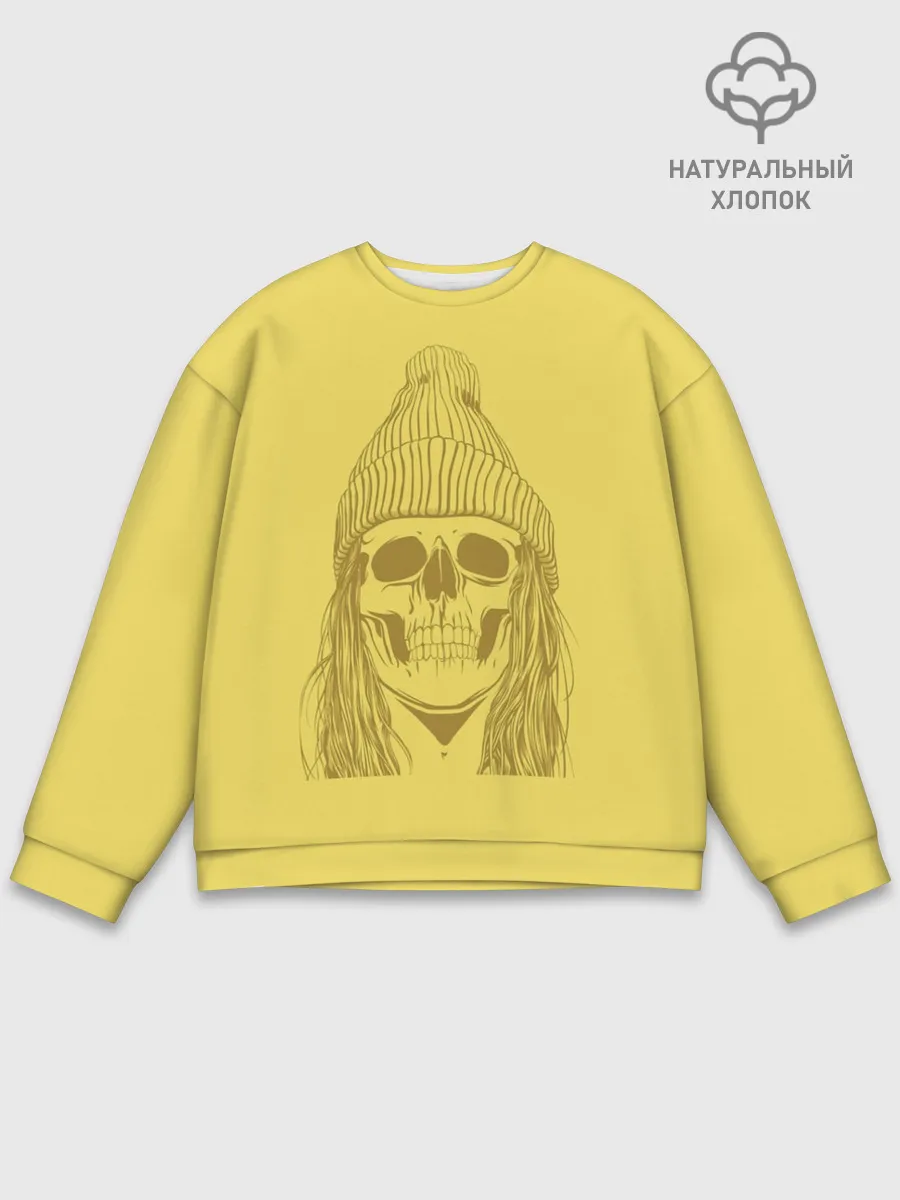 Мужской свитшот базовый / Черно БелЫй ЧереП