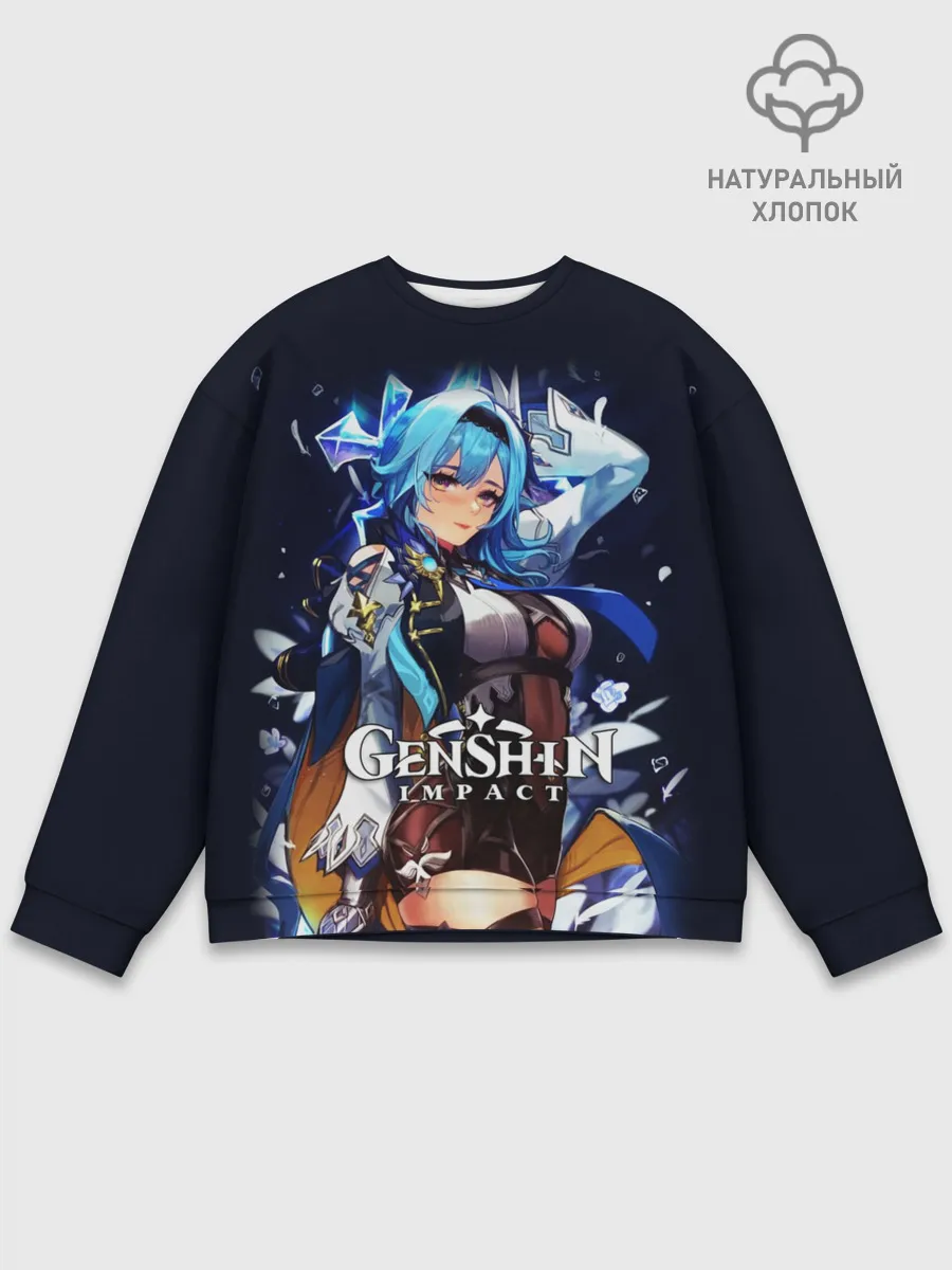 Мужской свитшот базовый / Eula / Genshin Impact