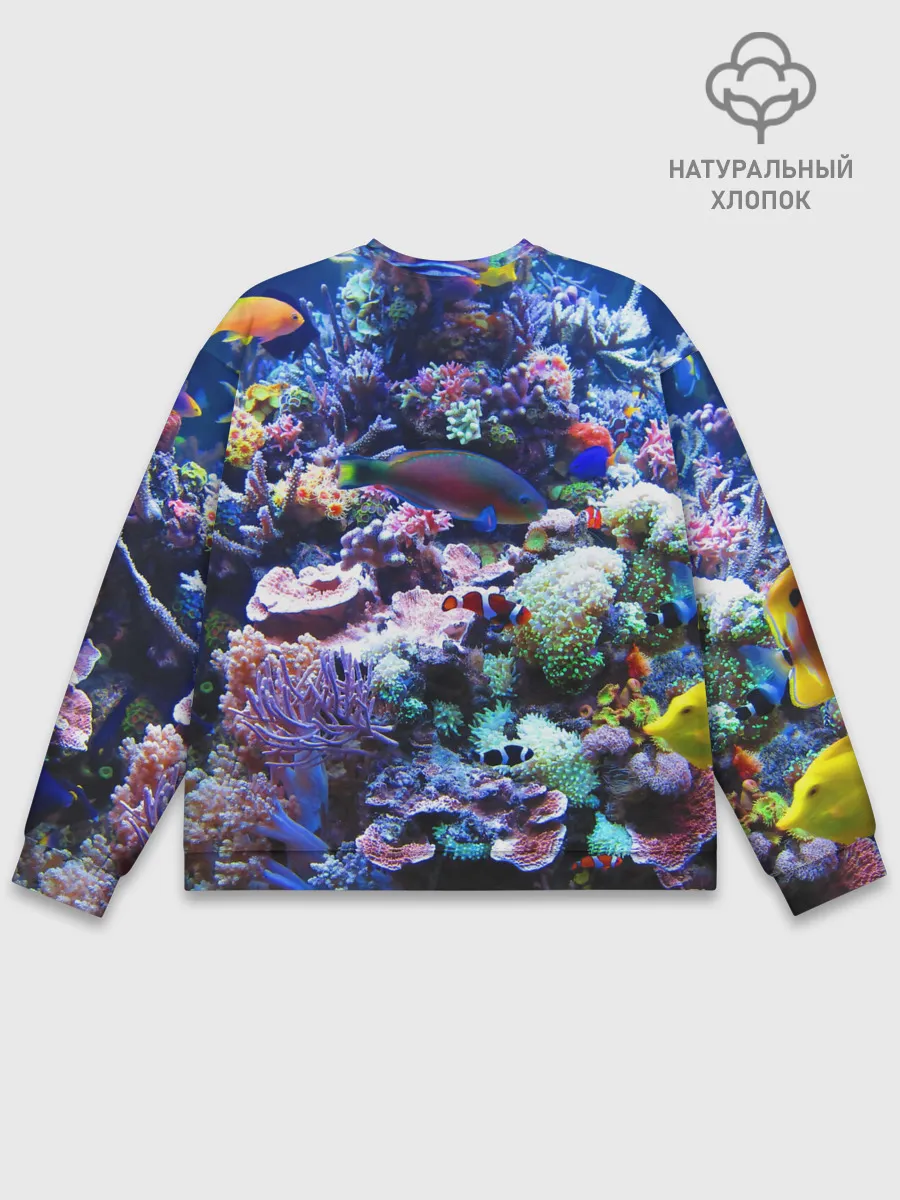 Мужской свитшот базовый / Коралловые рыбки