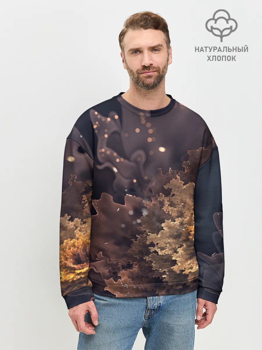 Мужской свитшот базовый / КосмиЧеский Цветок