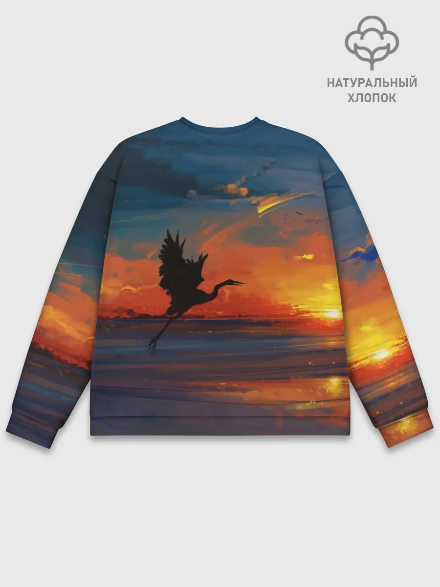 Мужской свитшот базовый / Прибрежный закат