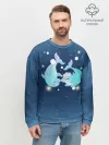 Мужской свитшот базовый / Два дельфина