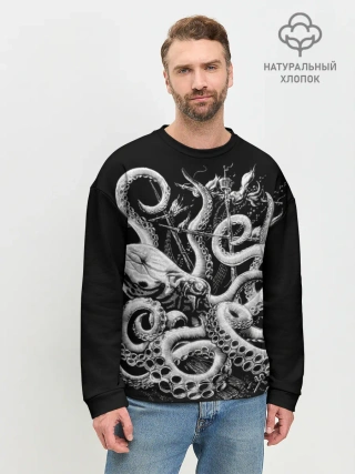Мужской свитшот базовый / Кракен Монстр