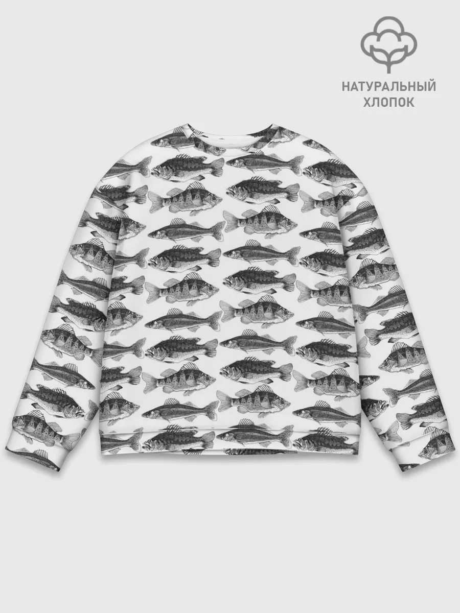 Мужской свитшот базовый / рыбки