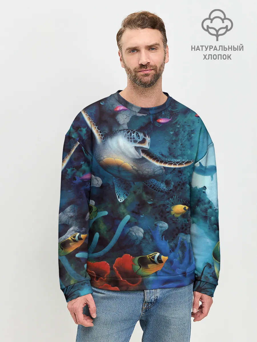 Мужской свитшот базовый / Морская черепаха