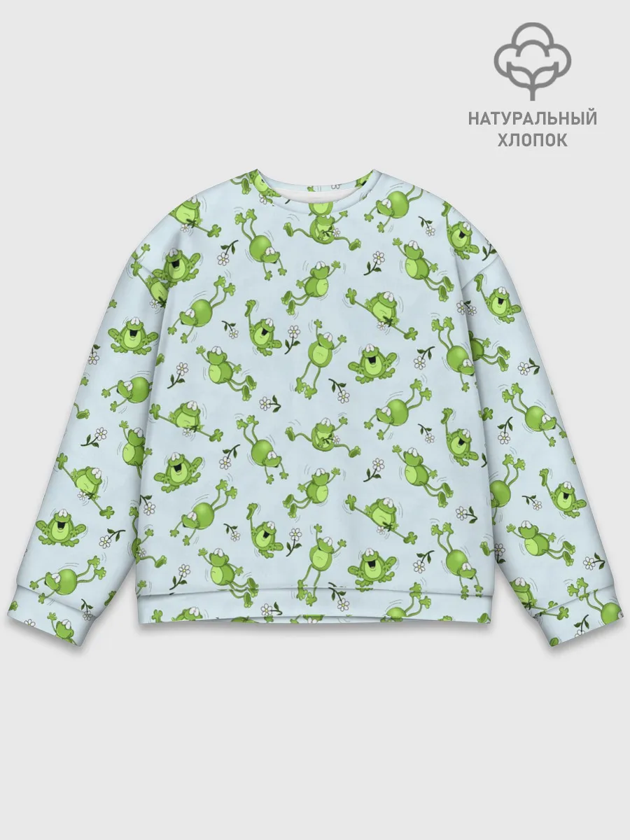 Мужской свитшот базовый / Веселые лягушки