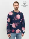 Мужской свитшот базовый / розовые медузы