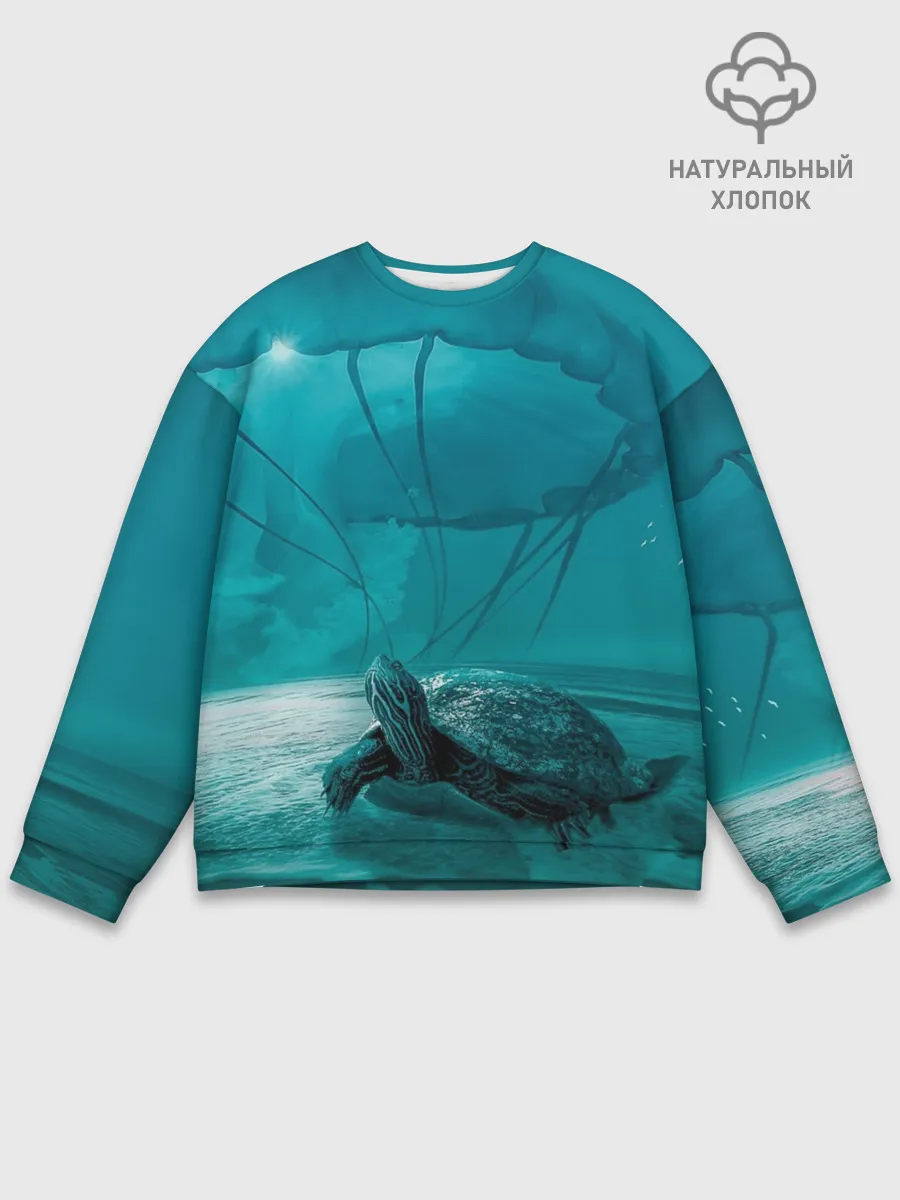 Мужской свитшот базовый / Медуза и черепаха