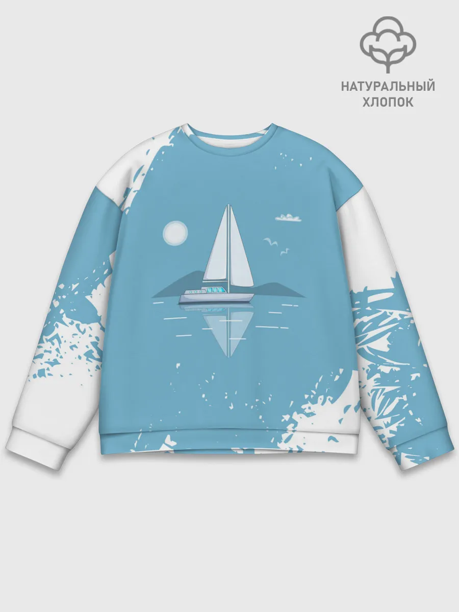 Мужской свитшот базовый / ОДИНОКИЙ ПАРУСНИК | SAILBOAT
