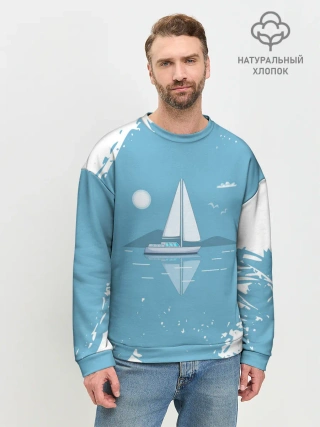 Мужской свитшот базовый / ОДИНОКИЙ ПАРУСНИК | SAILBOAT