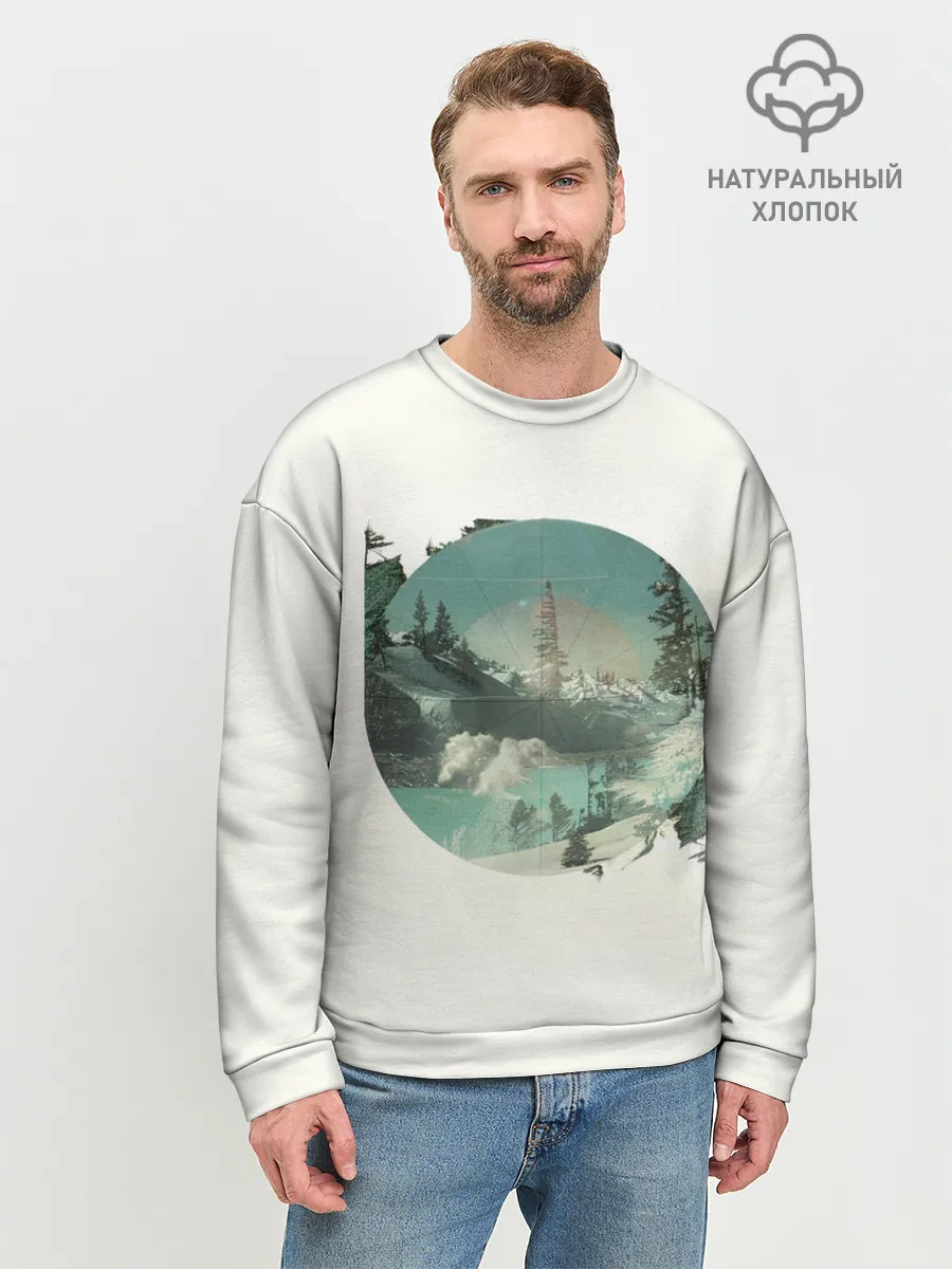 Мужской свитшот базовый / Необычное окно