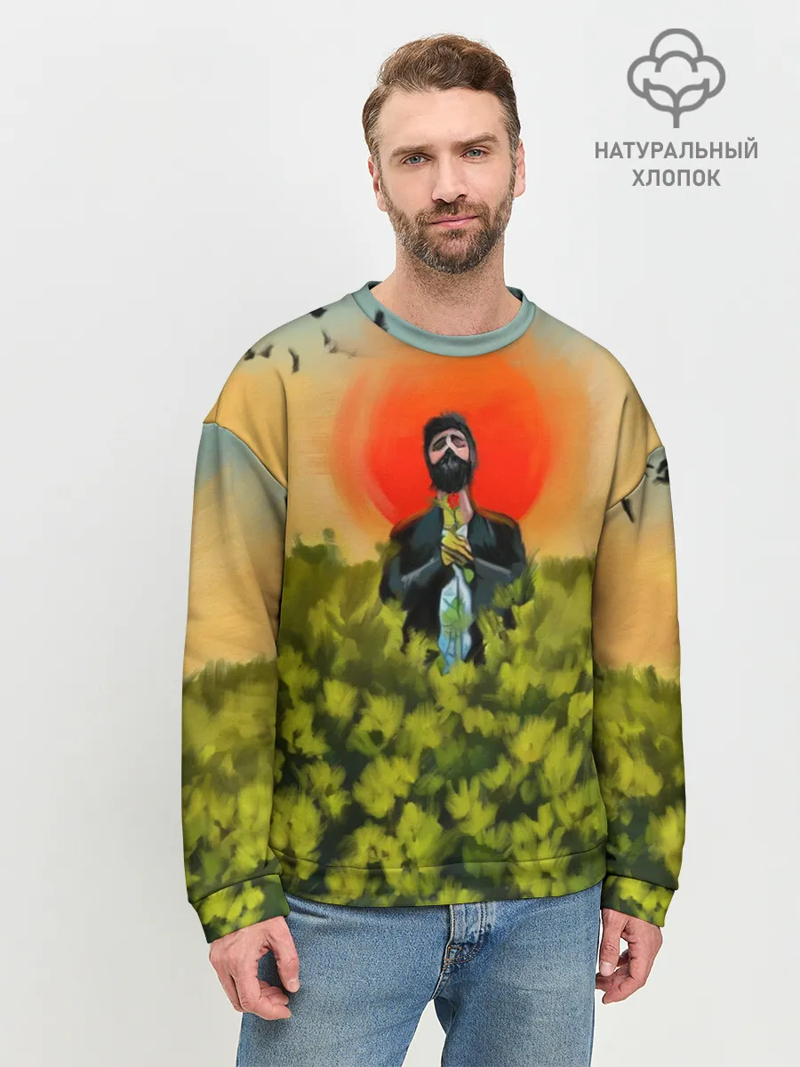 Мужской свитшот базовый / Один в поле
