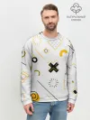 Мужской свитшот базовый / Геометрический узор