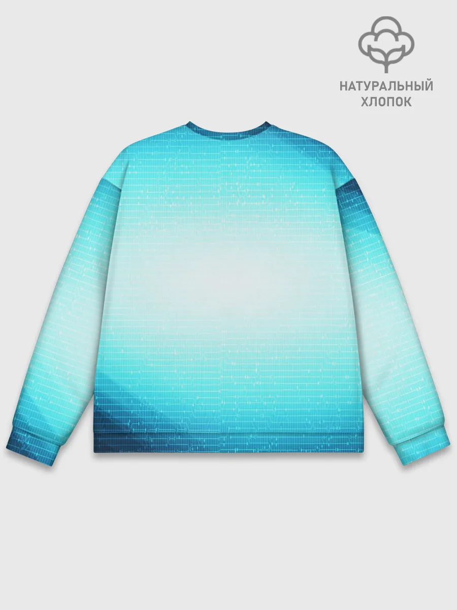 Мужской свитшот базовый / Акула в огне