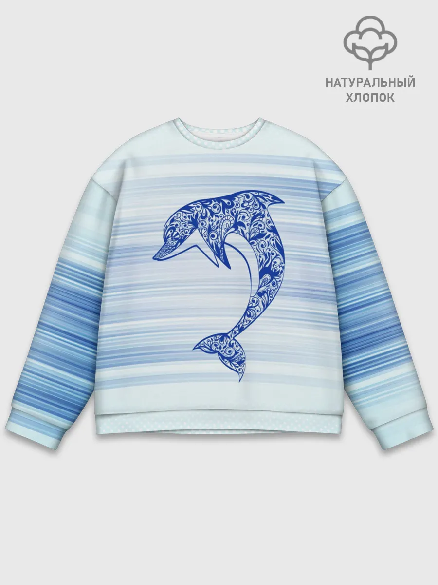 Мужской свитшот базовый / Дельфин