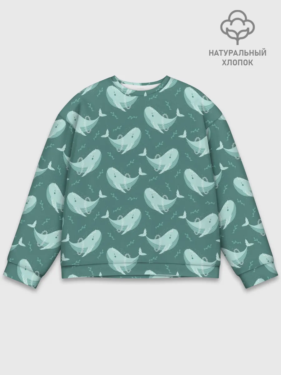 Мужской свитшот базовый / Киты