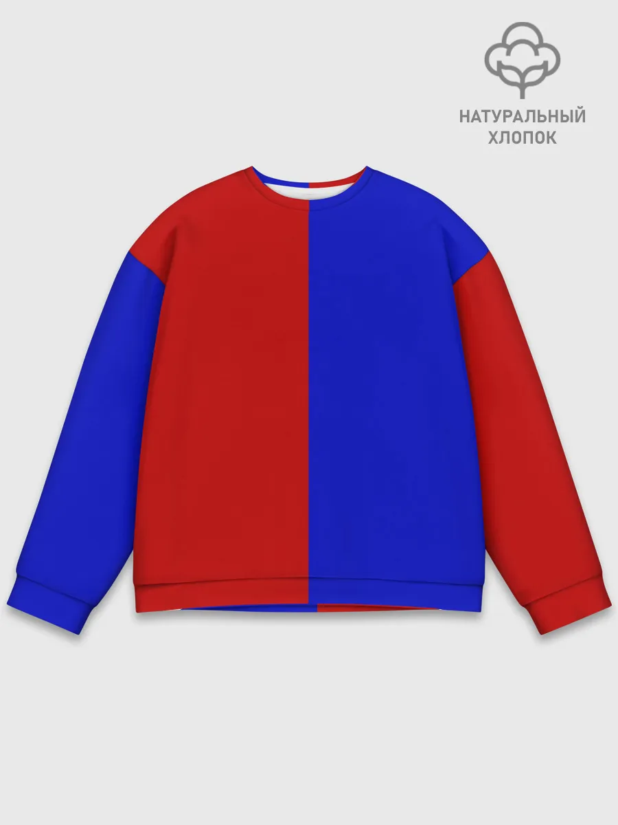 Мужской свитшот базовый / Красно-синий