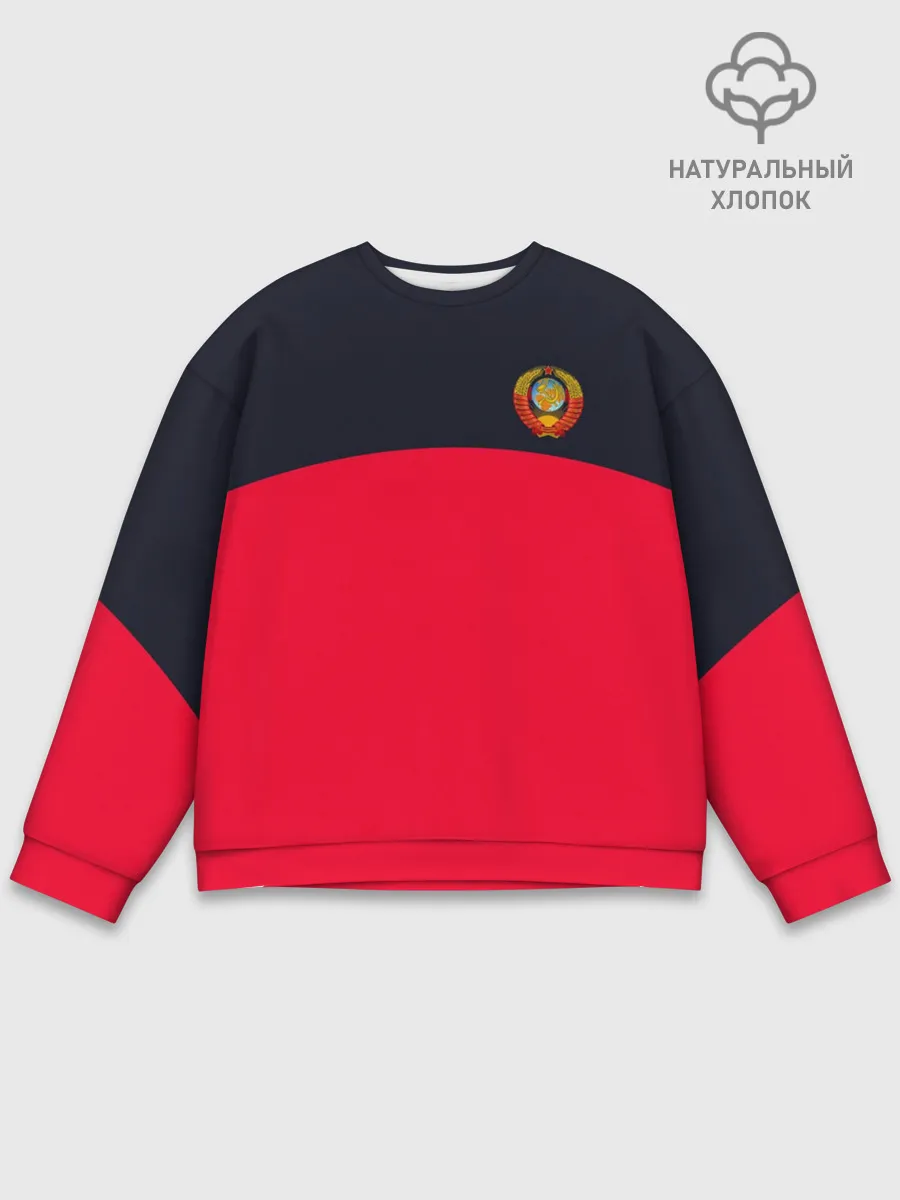 Мужской свитшот базовый / СТИЛЬ СССР + ДИЗАЙН СПИНЫ