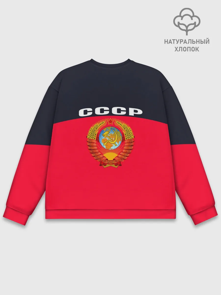 Мужской свитшот базовый / СТИЛЬ СССР + ДИЗАЙН СПИНЫ