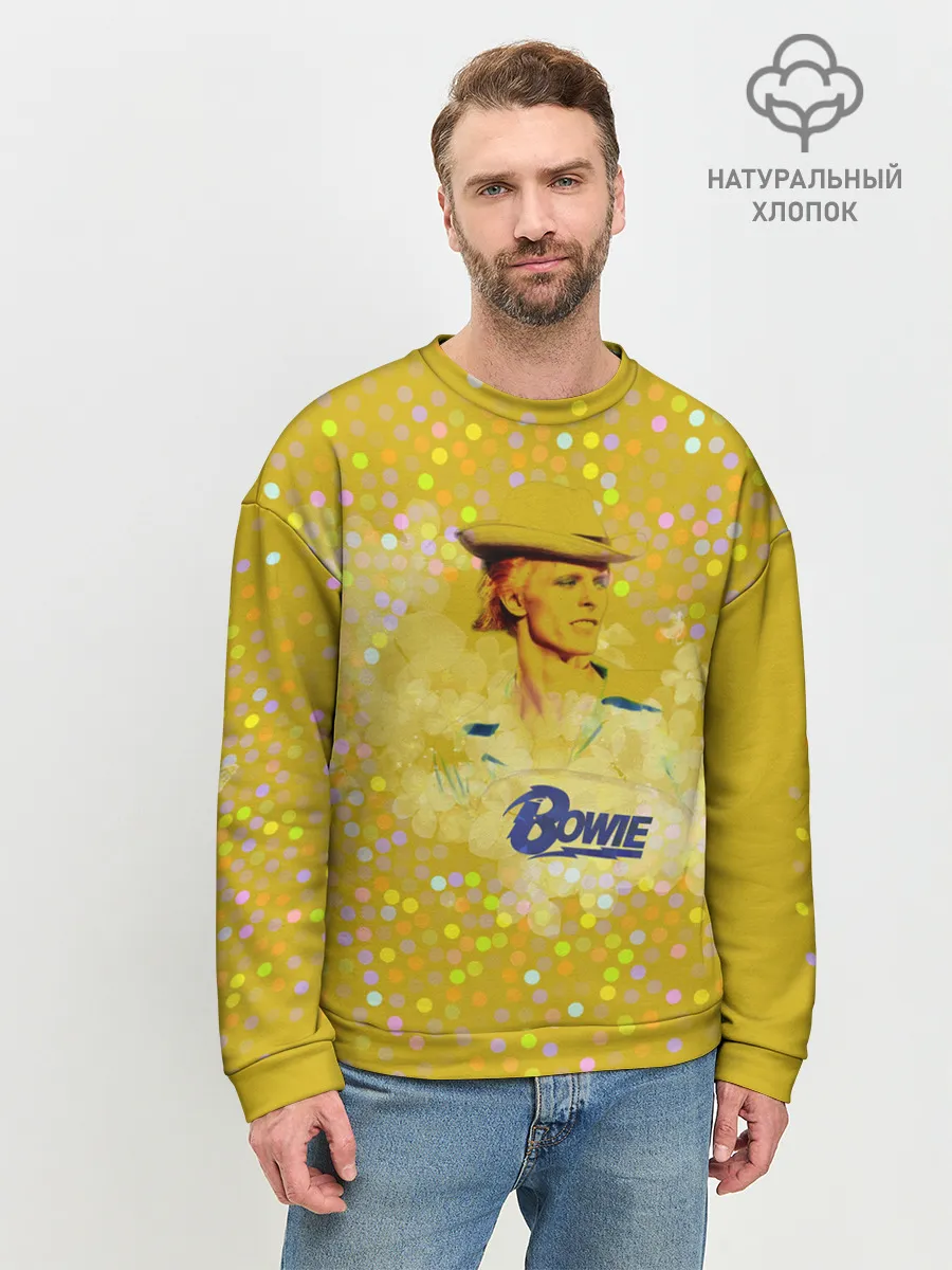 Мужской свитшот базовый / David Bowie Gold Star
