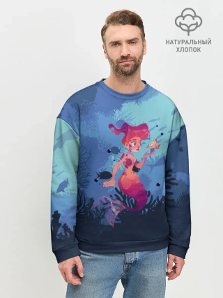 Мужской свитшот базовый / Mermaid | Русалочка
