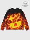 Мужской свитшот базовый / FC BARCELONA / FIRE / ОГОНЬ