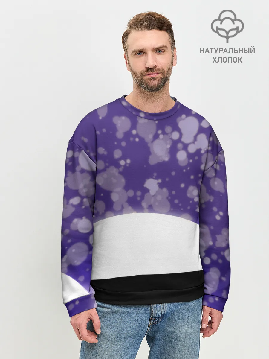 Мужской свитшот базовый / одинокое дерево в ночи