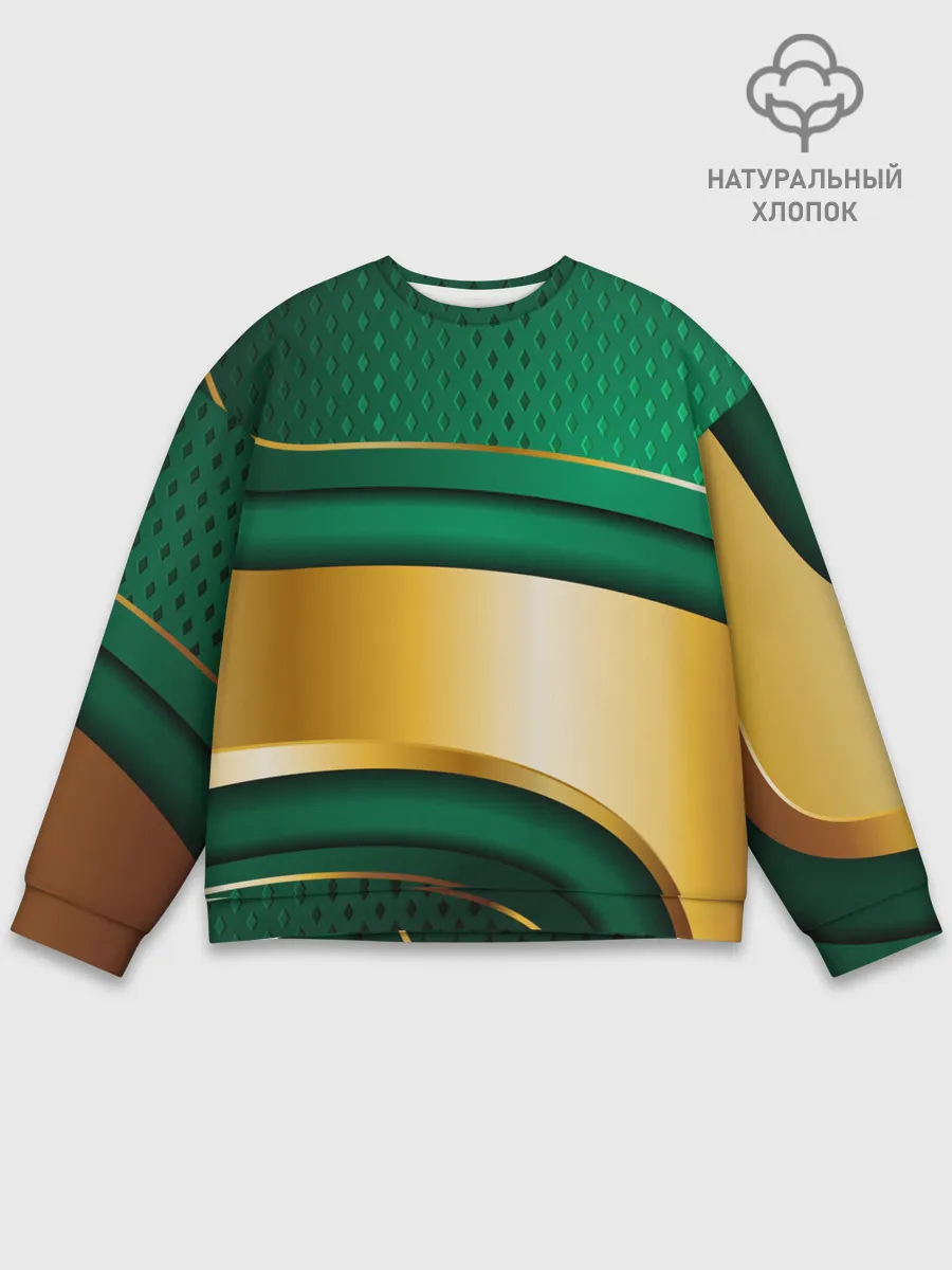 Мужской свитшот базовый / GREEN GOLD 3D