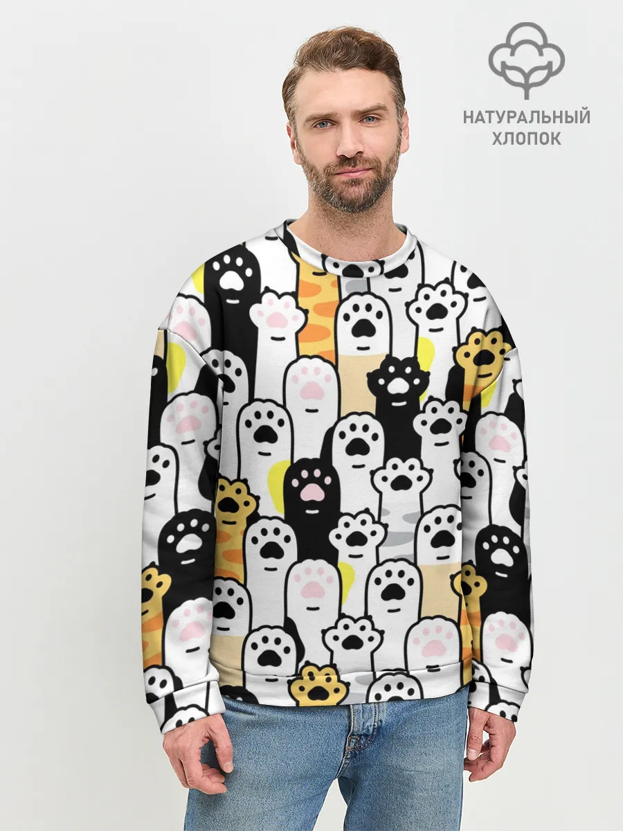 Мужской свитшот базовый / КОШАЧИЬ ЛАПЫ