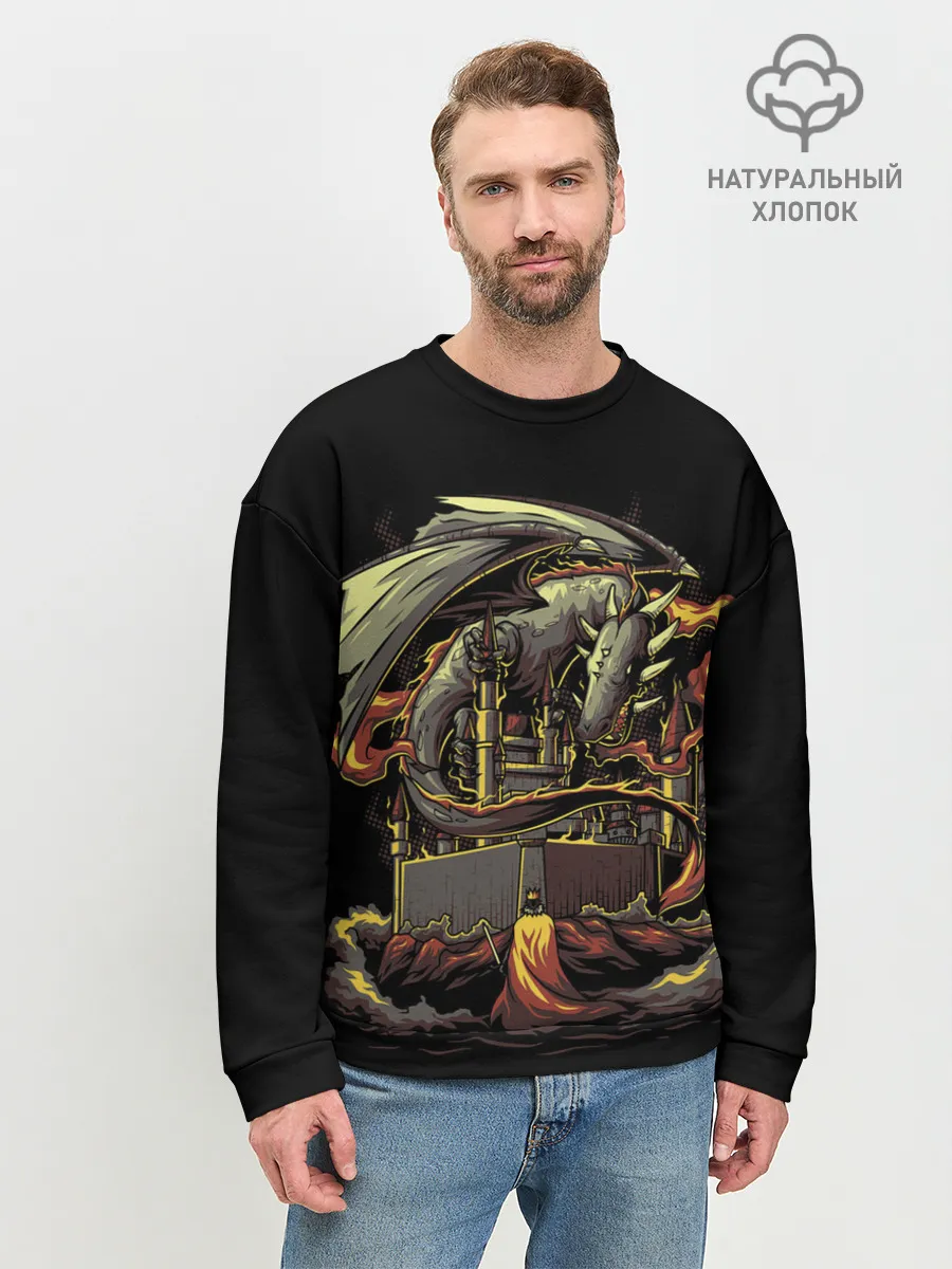 Мужской свитшот базовый / БИТВА С ДРАКОНОМ
