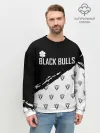 Мужской свитшот базовый / Черные быки | Чёрный клевер