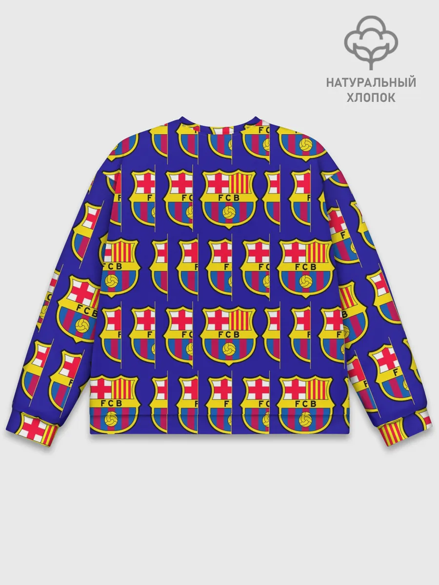 Мужской свитшот базовый / ФК БАРСЕЛОНА / PATTERN / УЗОР