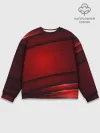 Мужской свитшот базовый / 3D red Абстрактные линии