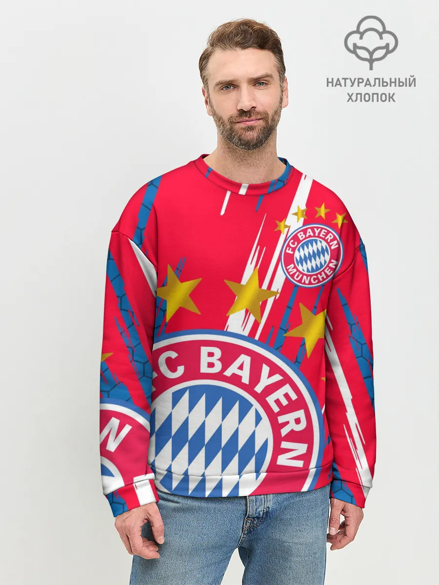 Мужской свитшот базовый / ФК БАВАРИЯ / BAYERN / МЮНХЕН