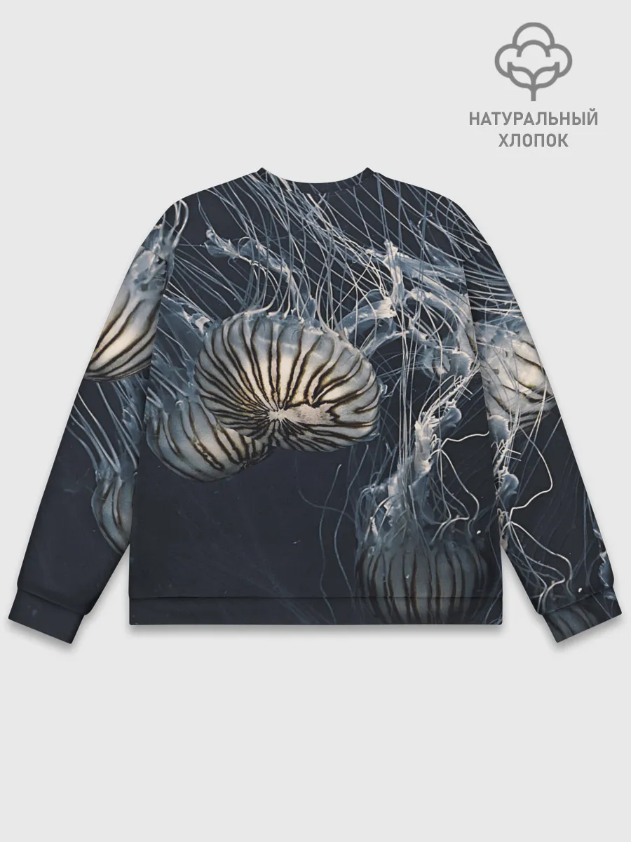 Мужской свитшот базовый / Рисунок медуза