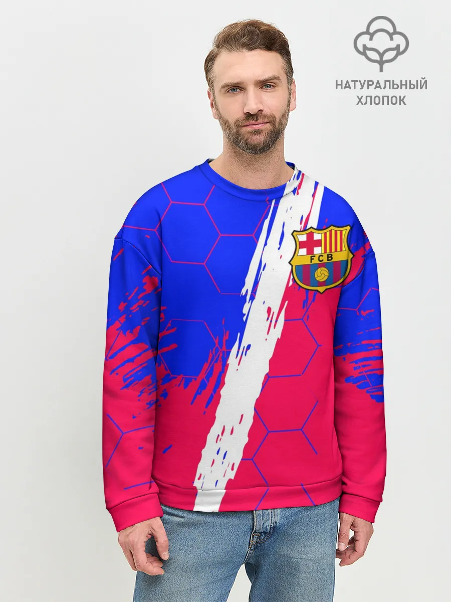 Мужской свитшот базовый / FC BARCELONA / ФК БАРСЕЛОНА