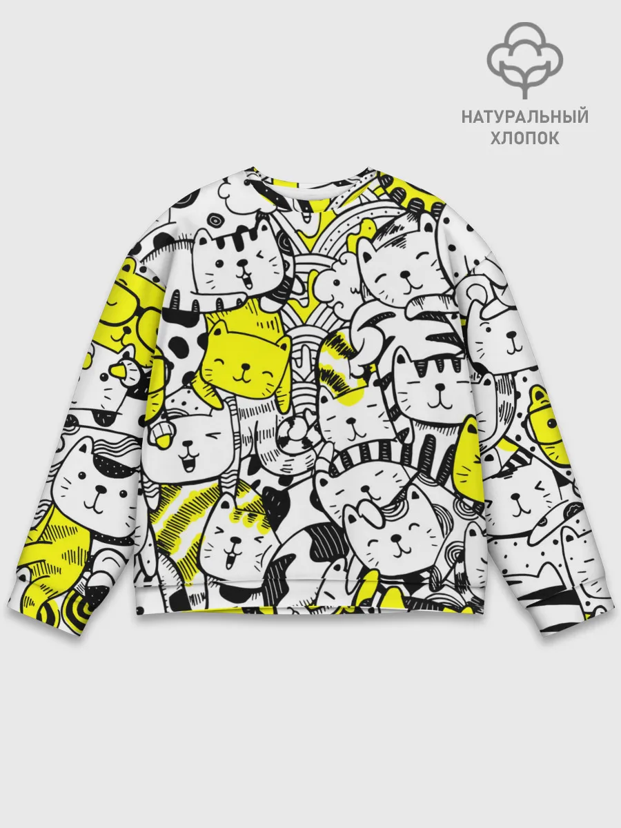 Мужской свитшот базовый / Котики