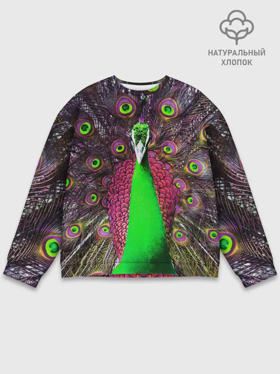 Мужской свитшот базовый / Оперение Павлина